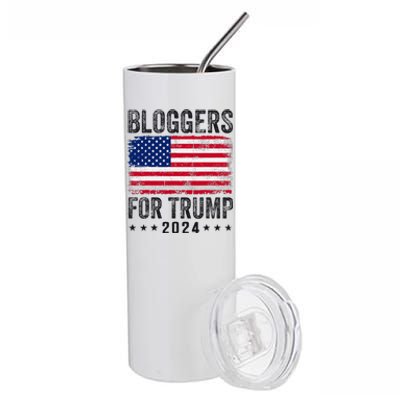 Bloggers For Trump 2024 Stainless Steel Tumbler