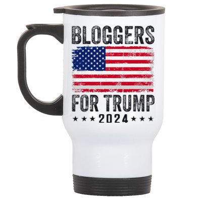 Bloggers For Trump 2024 Stainless Steel Travel Mug