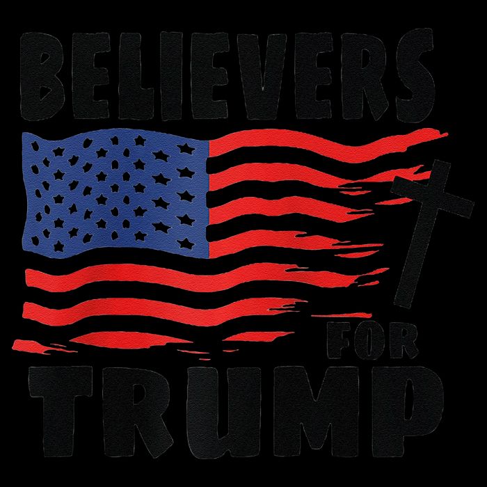 Believers For Trump Christians For Trump 2024 Raglan 16 in Basic Backpack