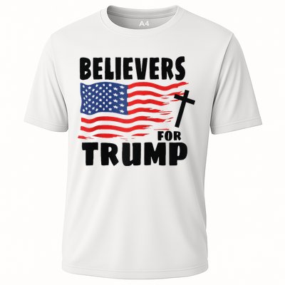 Believers For Trump Christians For Trump 2024 Raglan Performance Shirt