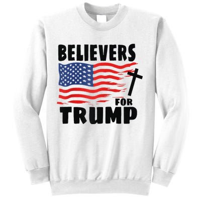 Believers For Trump Christians For Trump 2024 Raglan Sweatshirt