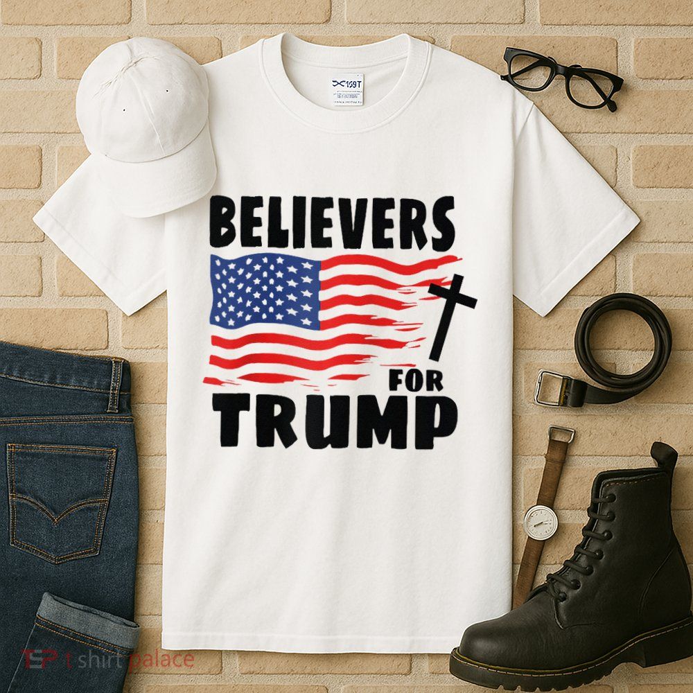 Believers For Trump Christians For Trump 2024 Raglan Tall T-Shirt