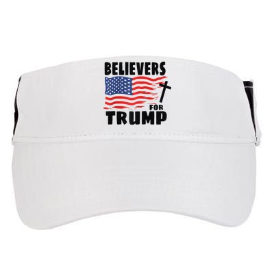 Believers For Trump Christians For Trump 2024 Raglan Adult Drive Performance Visor