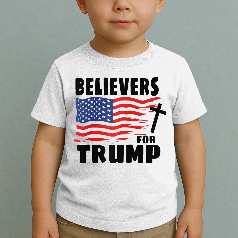 Believers For Trump Christians For Trump 2024 Raglan Toddler T-Shirt