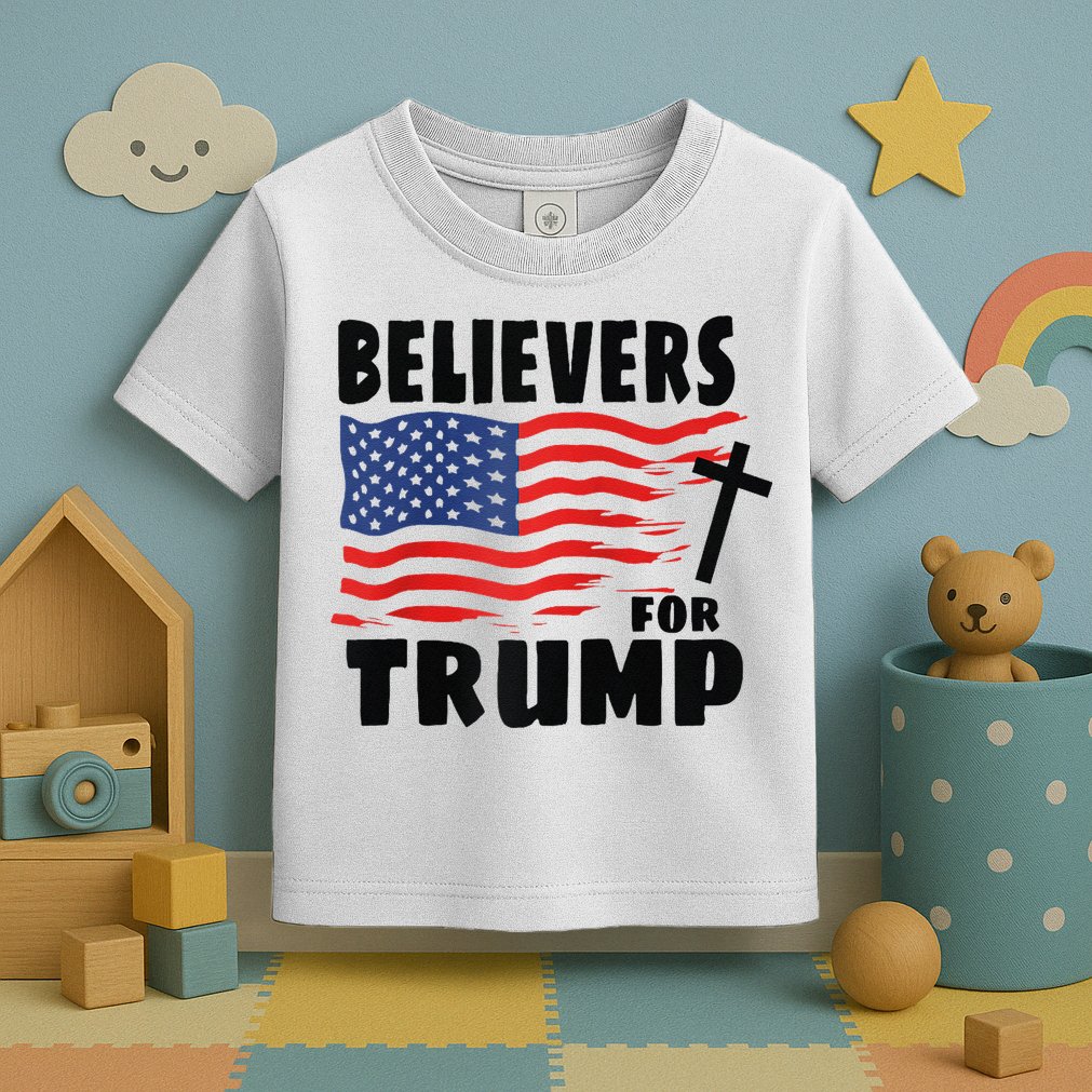 Believers For Trump Christians For Trump 2024 Raglan Toddler T-Shirt