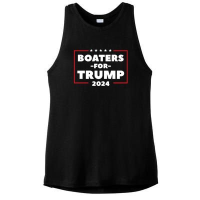 Boaters For Trump 2024 Ladies PosiCharge Tri-Blend Wicking Tank