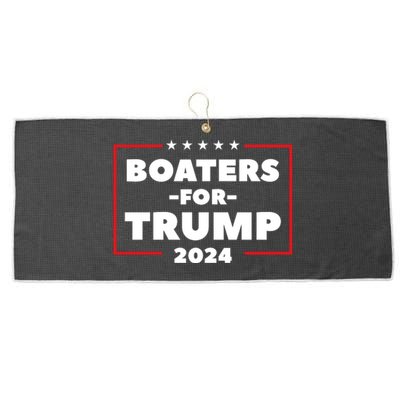 Boaters For Trump 2024 Large Microfiber Waffle Golf Towel