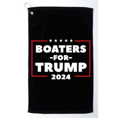 Boaters For Trump 2024 Platinum Collection Golf Towel