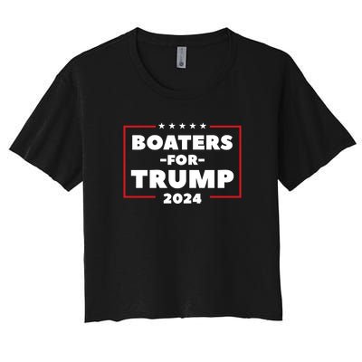 Boaters For Trump 2024 Women's Crop Top Tee