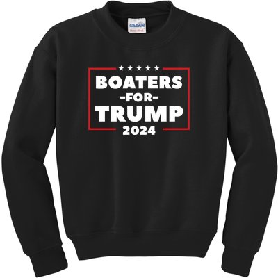 Boaters For Trump 2024 Kids Sweatshirt