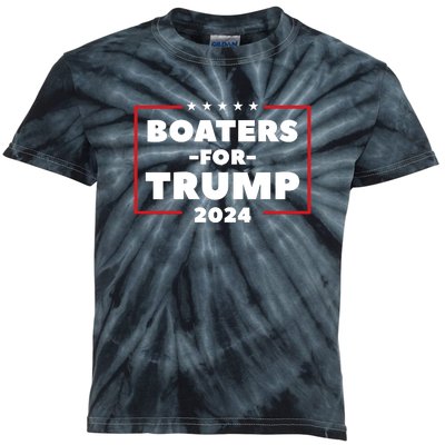 Boaters For Trump 2024 Kids Tie-Dye T-Shirt