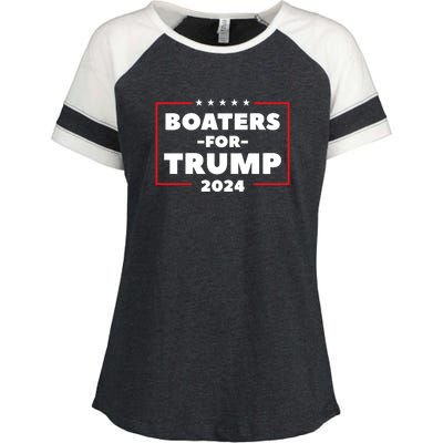 Boaters For Trump 2024 Enza Ladies Jersey Colorblock Tee