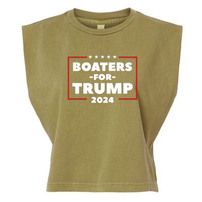 Boaters For Trump 2024 Garment-Dyed Women's Muscle Tee