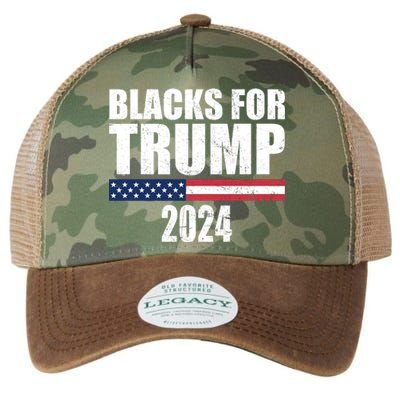 Blacks For Trump 2024 Presidential Election Republican Legacy Tie Dye Trucker Hat