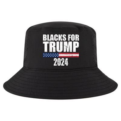 Blacks For Trump 2024 Presidential Election Republican Cool Comfort Performance Bucket Hat