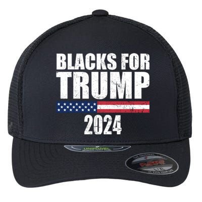 Blacks For Trump 2024 Presidential Election Republican Flexfit Unipanel Trucker Cap