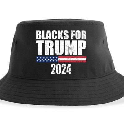 Blacks For Trump 2024 Presidential Election Republican Sustainable Bucket Hat