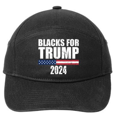 Blacks For Trump 2024 Presidential Election Republican 7-Panel Snapback Hat