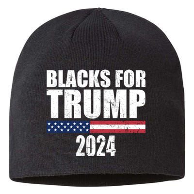 Blacks For Trump 2024 Presidential Election Republican Sustainable Beanie