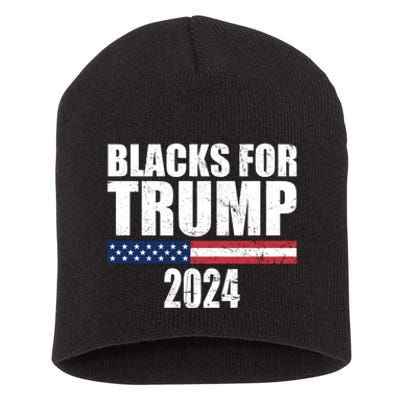 Blacks For Trump 2024 Presidential Election Republican Short Acrylic Beanie