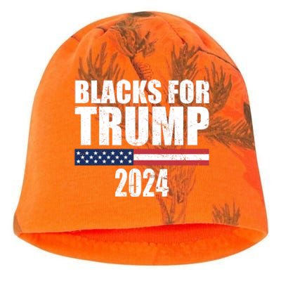 Blacks For Trump 2024 Presidential Election Republican Kati - Camo Knit Beanie