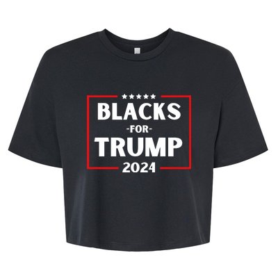 Blacks For Trump 2024 Donald Trump 2024 Bella+Canvas Jersey Crop Tee