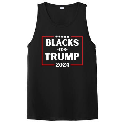 Blacks For Trump 2024 Donald Trump 2024 PosiCharge Competitor Tank