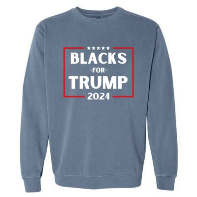 Blacks For Trump 2024 Donald Trump 2024 Garment-Dyed Sweatshirt