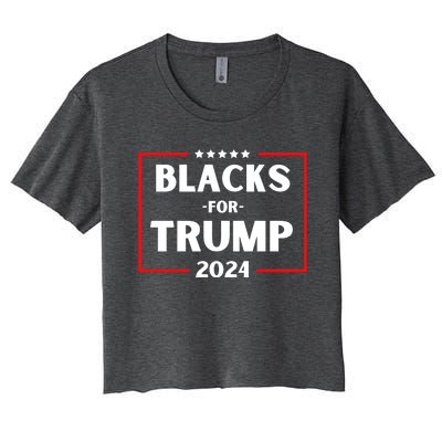 Blacks For Trump 2024 Donald Trump 2024 Women's Crop Top Tee