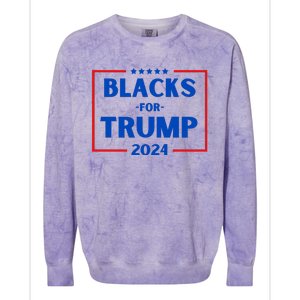 Blacks For Trump 2024 Donald Trump 2024 Colorblast Crewneck Sweatshirt