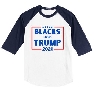 Blacks For Trump 2024 Donald Trump 2024 Baseball Sleeve Shirt