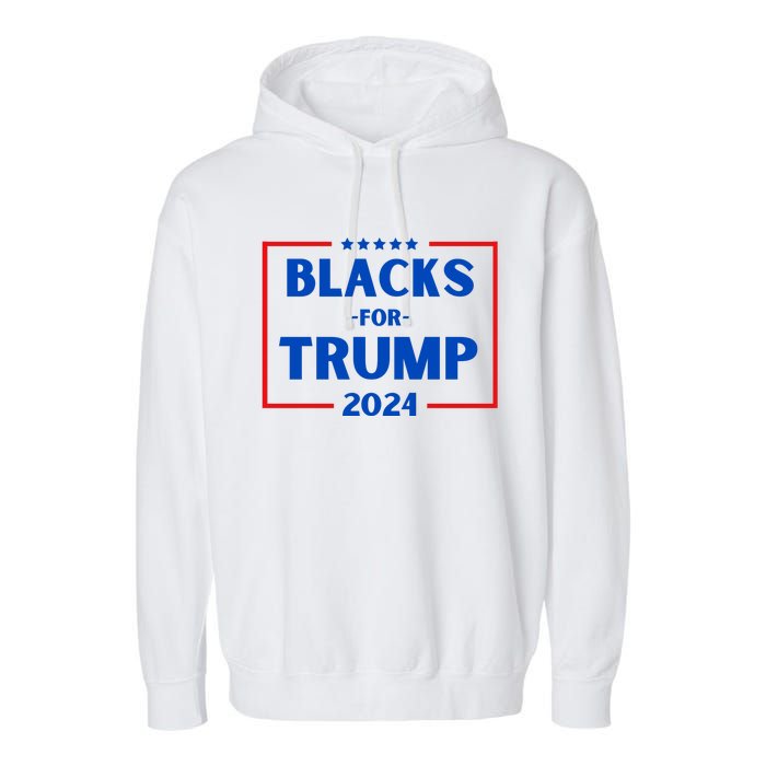 Blacks For Trump 2024 Donald Trump 2024 Garment-Dyed Fleece Hoodie