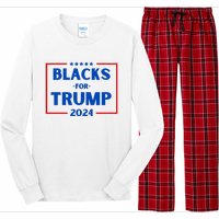 Blacks For Trump 2024 Donald Trump 2024 Long Sleeve Pajama Set