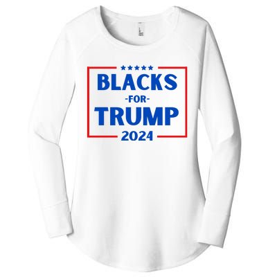 Blacks For Trump 2024 Donald Trump 2024 Women's Perfect Tri Tunic Long Sleeve Shirt