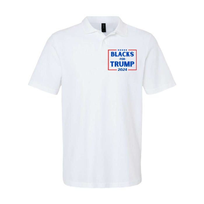 Blacks For Trump 2024 Donald Trump 2024 Softstyle Adult Sport Polo