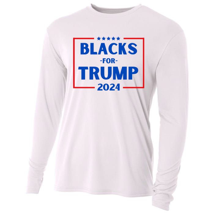 Blacks For Trump 2024 Donald Trump 2024 Cooling Performance Long Sleeve Crew