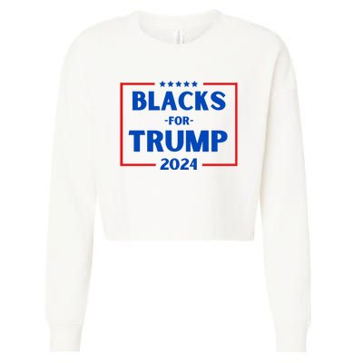 Blacks For Trump 2024 Donald Trump 2024 Cropped Pullover Crew