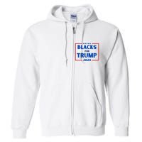 Blacks For Trump 2024 Donald Trump 2024 Full Zip Hoodie