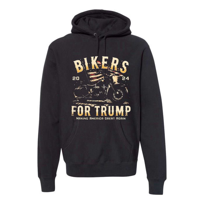 Biker For Trump 2024 Premium Hoodie