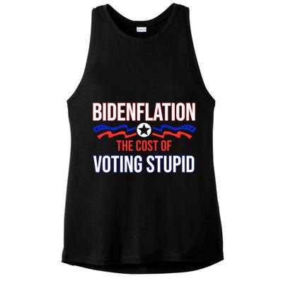 Biden Flation The Cost Of Voting Stupid Ladies PosiCharge Tri-Blend Wicking Tank