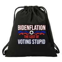Biden Flation The Cost Of Voting Stupid Drawstring Bag