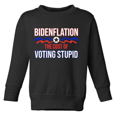 Biden Flation The Cost Of Voting Stupid Toddler Sweatshirt