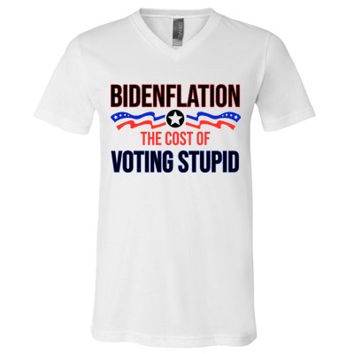 Biden Flation The Cost Of Voting Stupid V-Neck T-Shirt