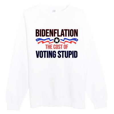 Biden Flation The Cost Of Voting Stupid Premium Crewneck Sweatshirt