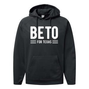 Beto For Texas Beto O'Rourke For Governor Of Texas Performance Fleece Hoodie