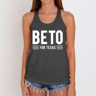 Beto For Texas Beto O'Rourke For Governor Of Texas Women's Knotted Racerback Tank