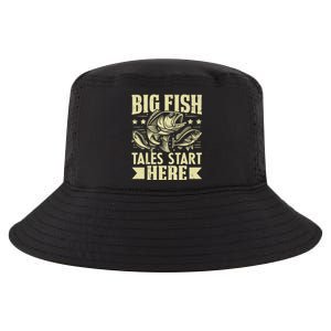 Big Fish Tales Start Here Fishing Gift Cool Comfort Performance Bucket Hat