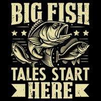 Big Fish Tales Start Here Fishing Gift Bucket Hat