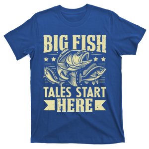 Big Fish Tales Start Here Fishing Gift T-Shirt