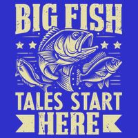 Big Fish Tales Start Here Fishing Gift Zip Tote Bag